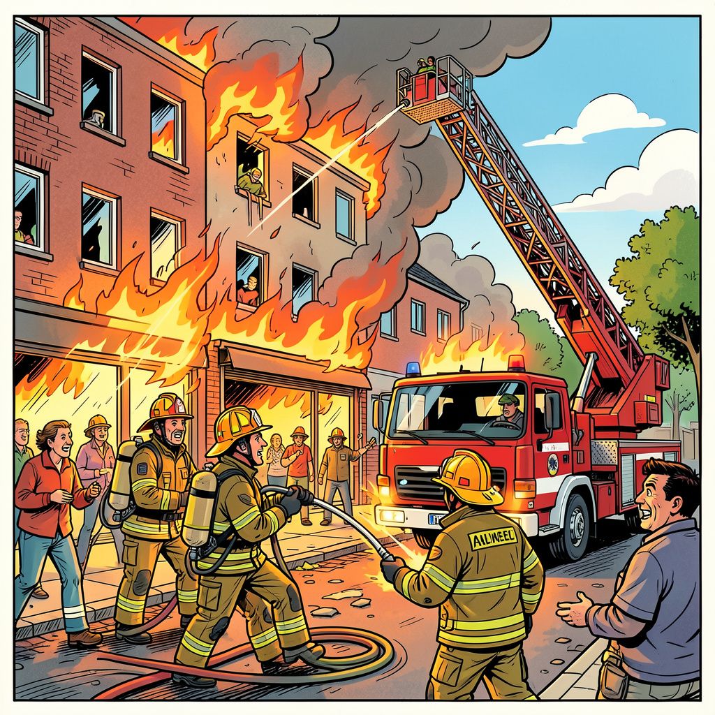 Brandweer redt acht bewoners van balkons tijdens kelder-inferno in Almelo