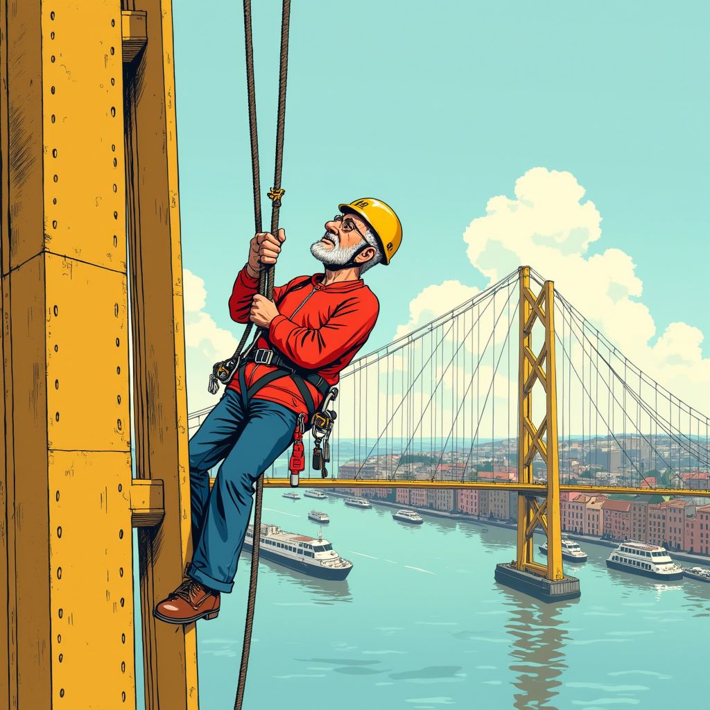 Zevenzeventigjarige Twitteroma stopt met abseilen omdat haar kinderen het doodeng vinden