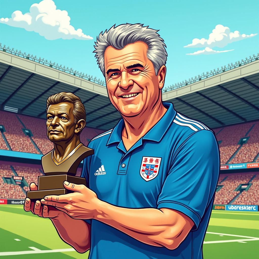 De Graafschap verrast Guus Hiddink met bronzen borstbeeld en erelidmaatschap