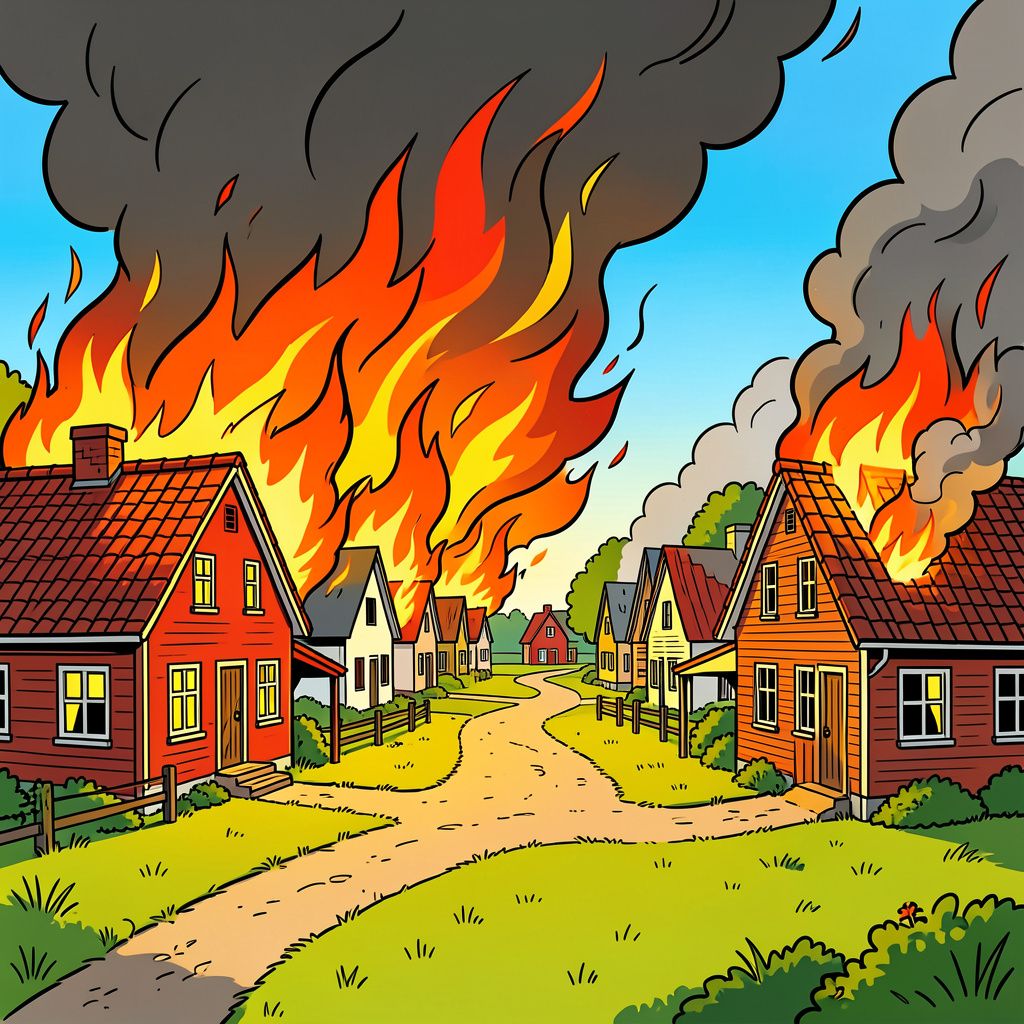 Rieten dak veroorzaakt evacuatie van hele wijk in Uden