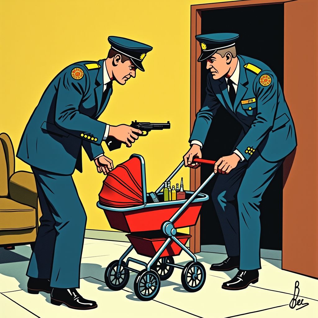 Politie vindt pistolen verstopt in kinderwagen tijdens huiszoeking in Rozenburg