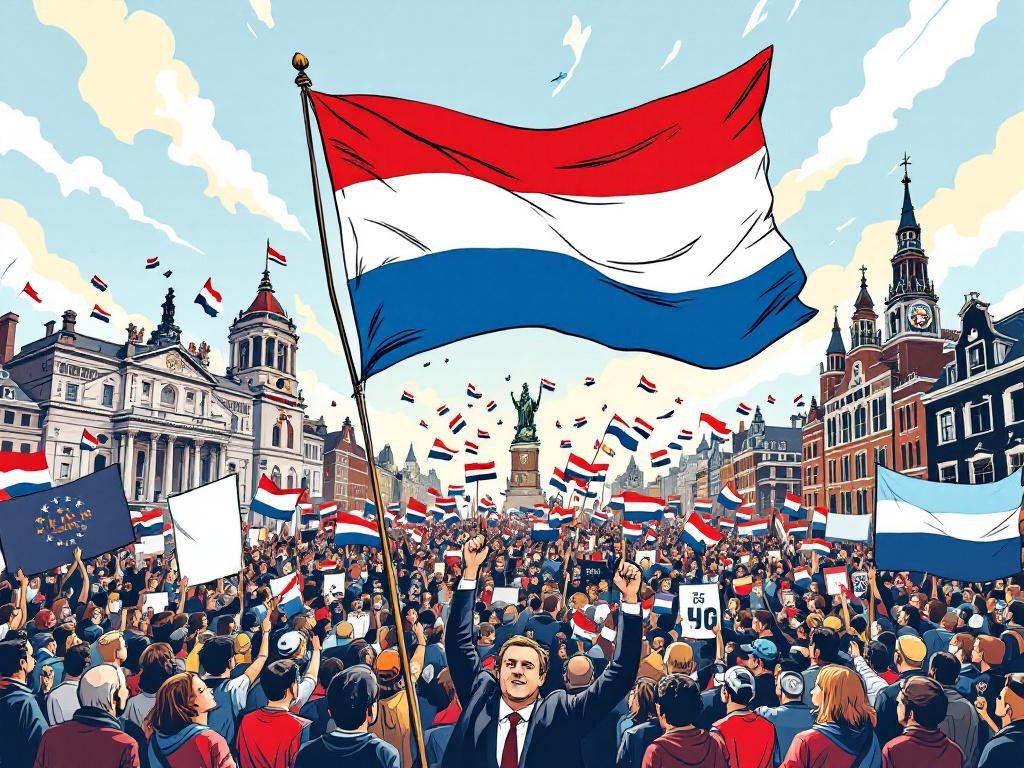 De Nederlandse vlag werd kapers door demonstranten en verdeelt nu het hele land