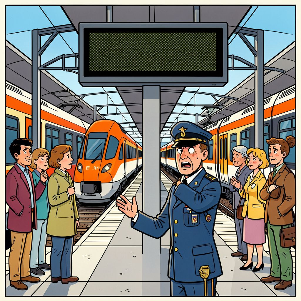 Een grote radiostoring legt plotseling al het treinverkeer in heel Duitsland volledig plat.