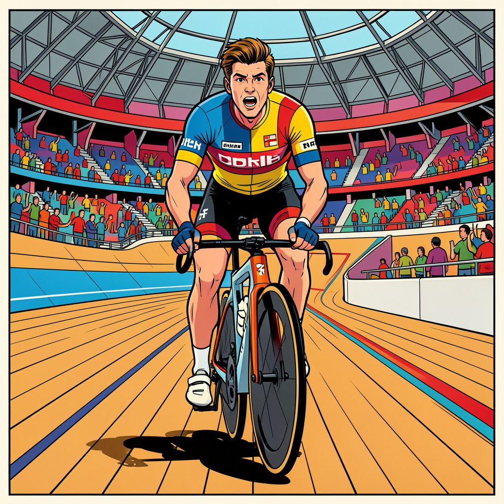 Harrie Lavreysen fietst de geschiedenisboeken in met een unieke vijfde wereldtitel op de keirin.