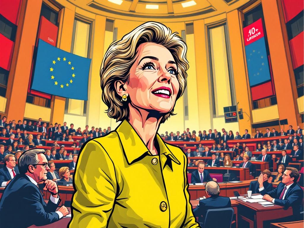 Von der Leyen ontsnapt nipt aan politieke val in Europees Parlement