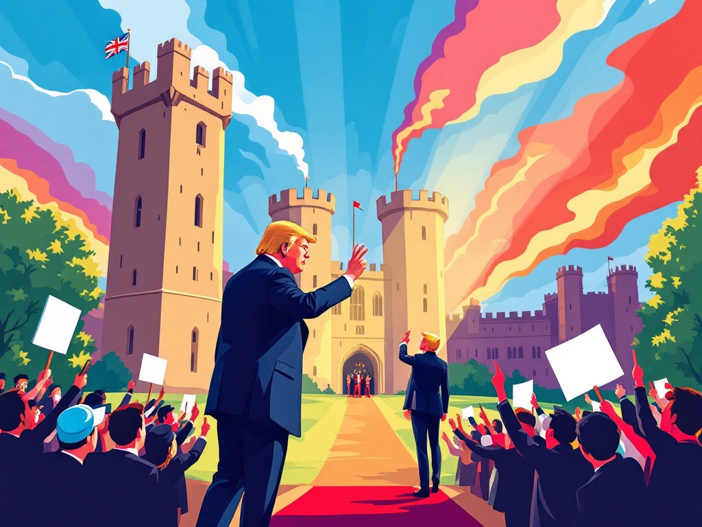Trump's Controversieel Staatsbezoek: Spanning en Spektakel in Windsor Castle