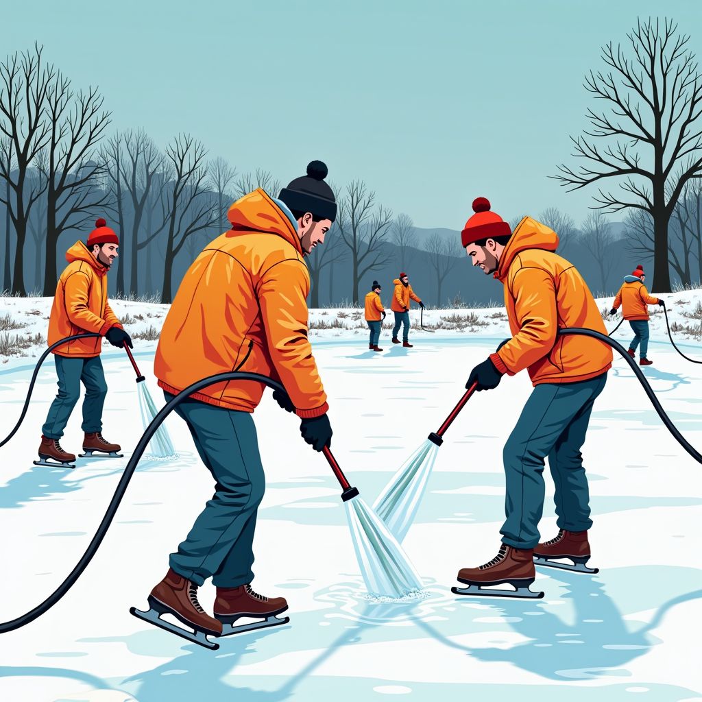 Vrijwilligers spuiten al op kerstavond voor eerste natuurijs in vijftien jaar