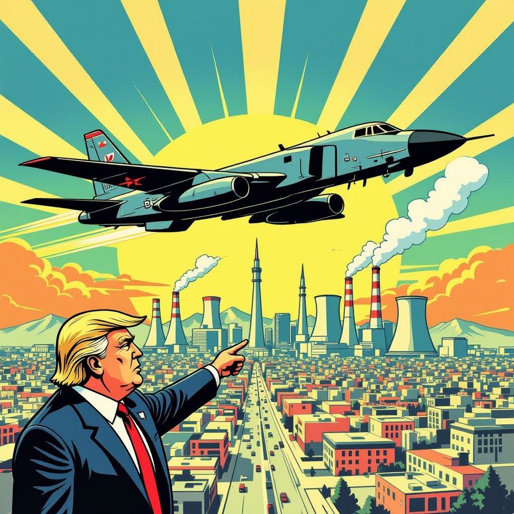 Amerika zet loodzware bommenwerpers in tegen Iran en dreigt nu zelfs Teheran plat te leggen.