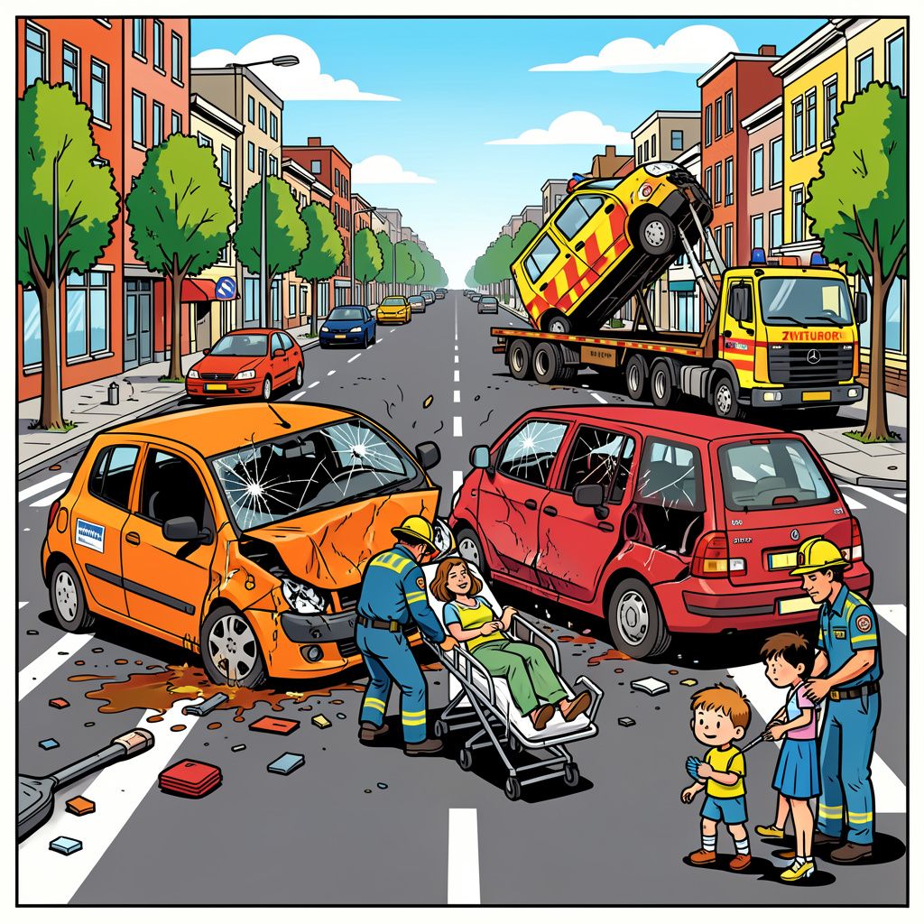 Kruispunt in Tilburg wordt slagveld na harde botsing tussen twee auto's