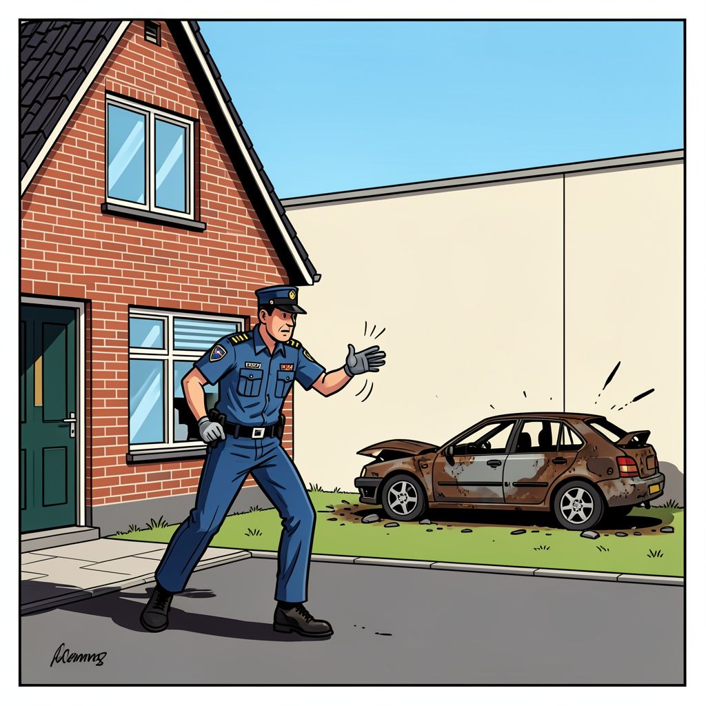 Na tien mysterieuze autobranden pakt de politie eindelijk een verdachte op heterdaad in Eemnes.