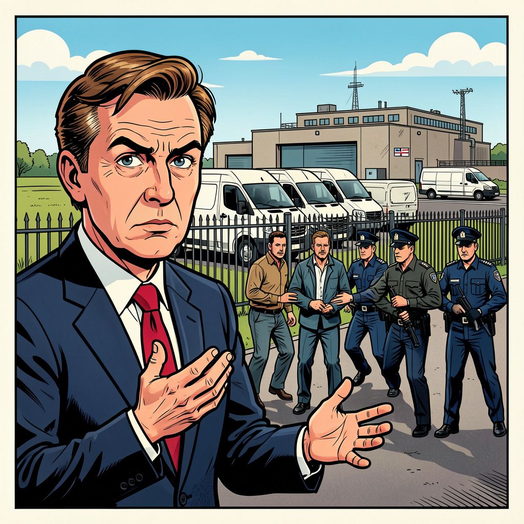 Premier Burnham ziet de hand van Iran achter de mysterieuze bestelbusjes bij een Britse vliegbasis.