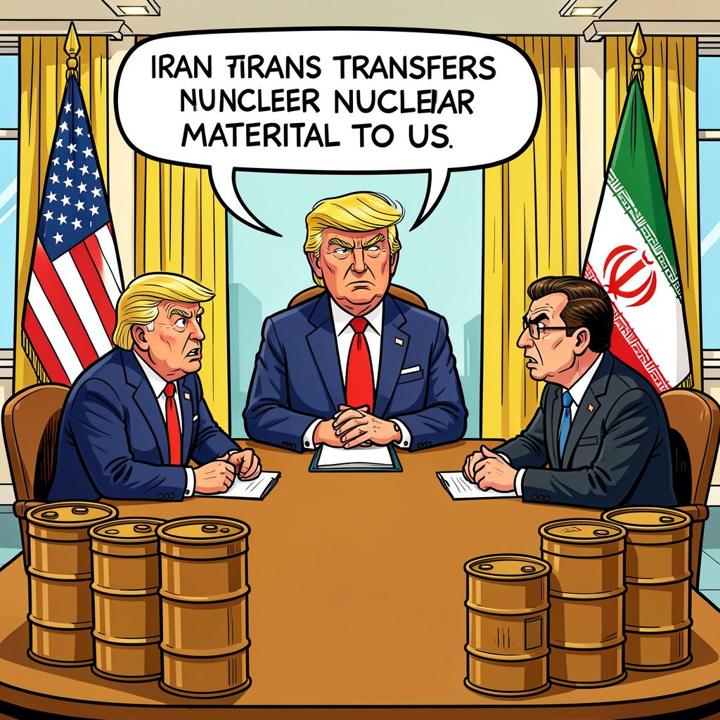 Trump beweert dat Iran nucleair materiaal wil overdragen aan de Verenigde Staten