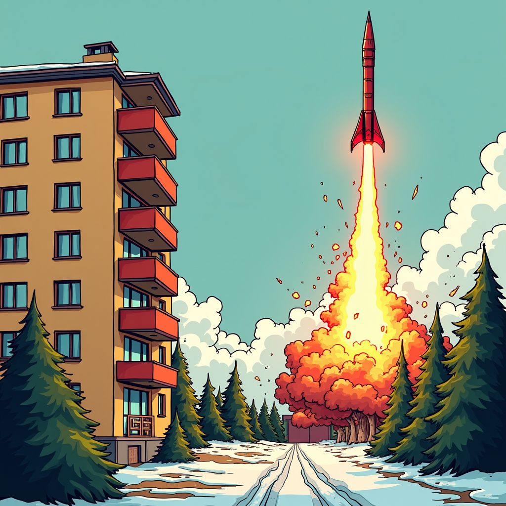 Russische luchtafweer schiet eigen flatgebouw kapot tijdens mislukte verdediging