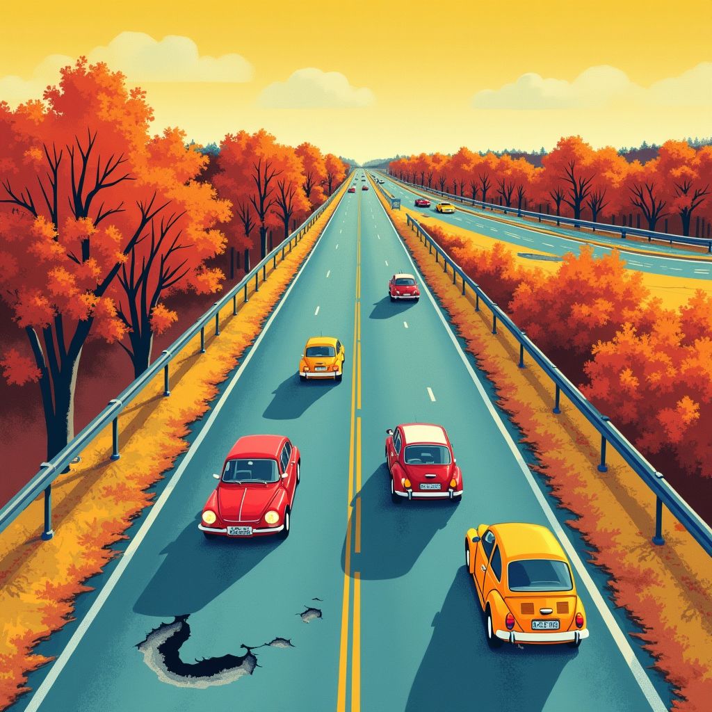 A28 bij Zwolle breekt letterlijk onder de wielen vandaan door vorstschade