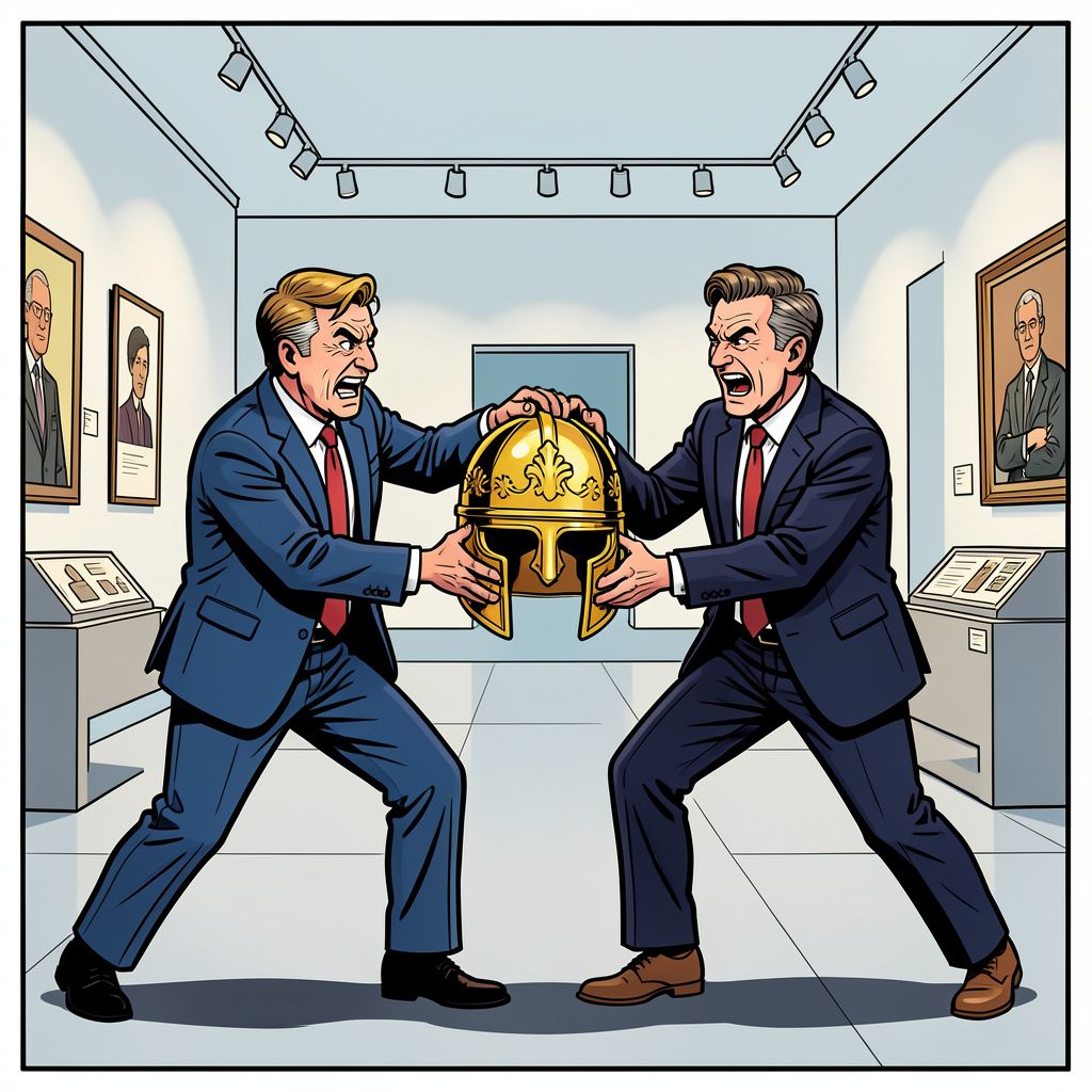 Directeuren van het Drents Museum vliegen elkaar in de haren om een gouden helm.