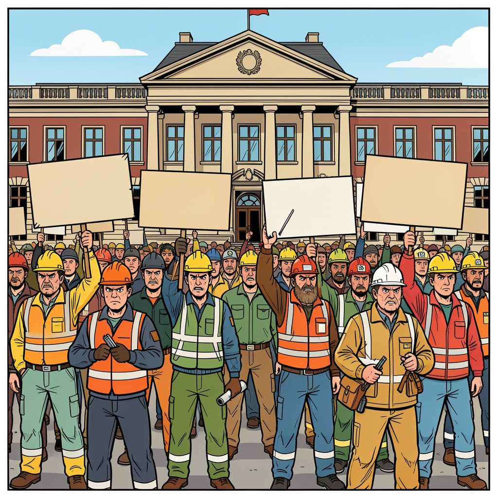 Friese arbeiders pikken de bezuinigingen niet en leggen massaal het werk neer.