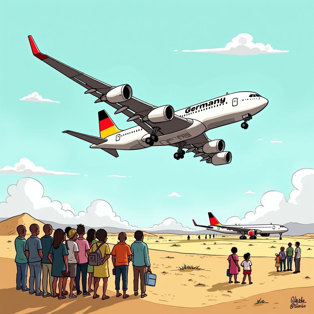 Duitsland zet asielzoekers straks op het vliegtuig naar terugkeerhubs in Afrika