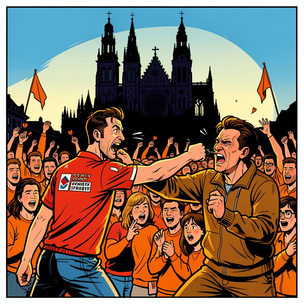 Dartskampioen Michael van Gerwen krijgt onverwachte vuistslag tijdens koningsfeest in Den Bosch