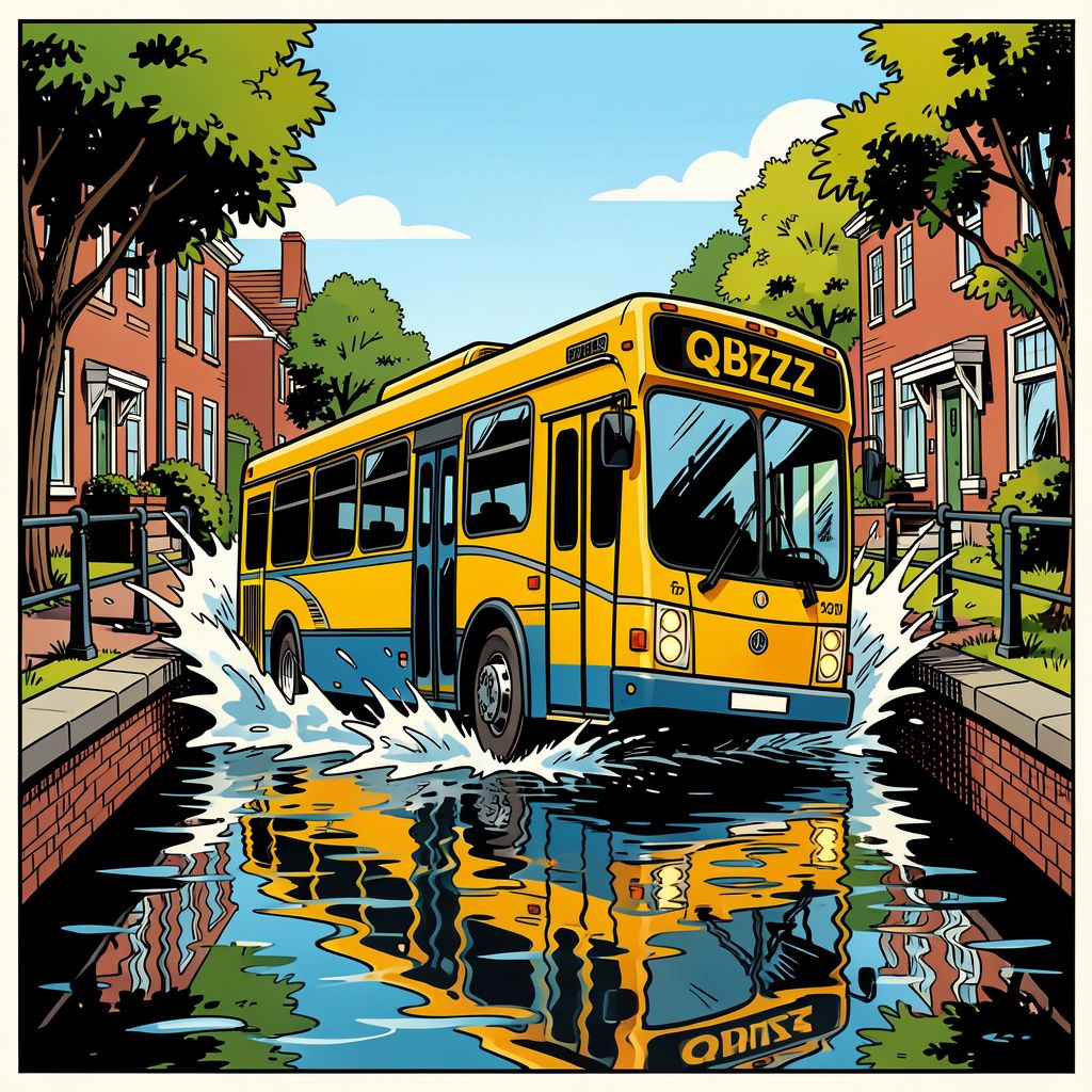 Lijnbus duikt sloot in bij Terherne en laat zes gewonden achter