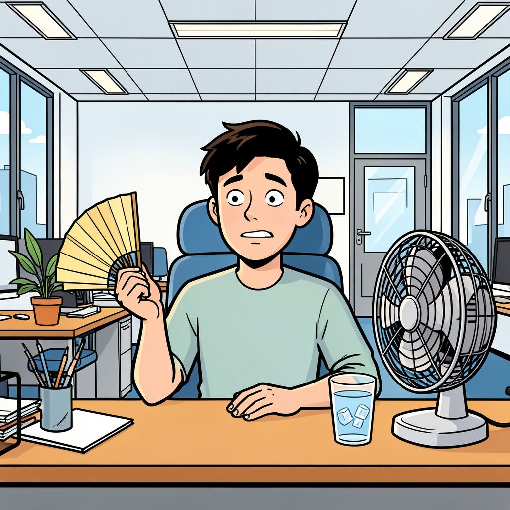 Je hebt wettelijk recht op een koele werkplek tijdens hete zomerdagen.
