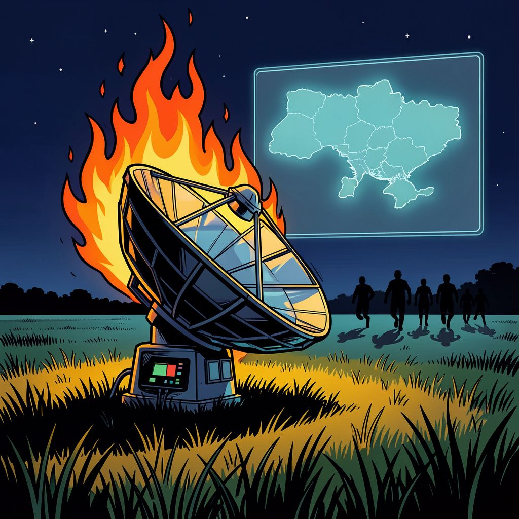 Een brand bij een Pools Starlink-station is waarschijnlijk het werk van Russische saboteurs.
