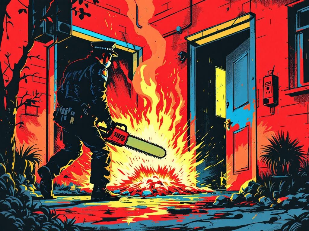 Bewoner zwaargewond: Kettingzaag valt binnen bij spectaculaire politie-inval