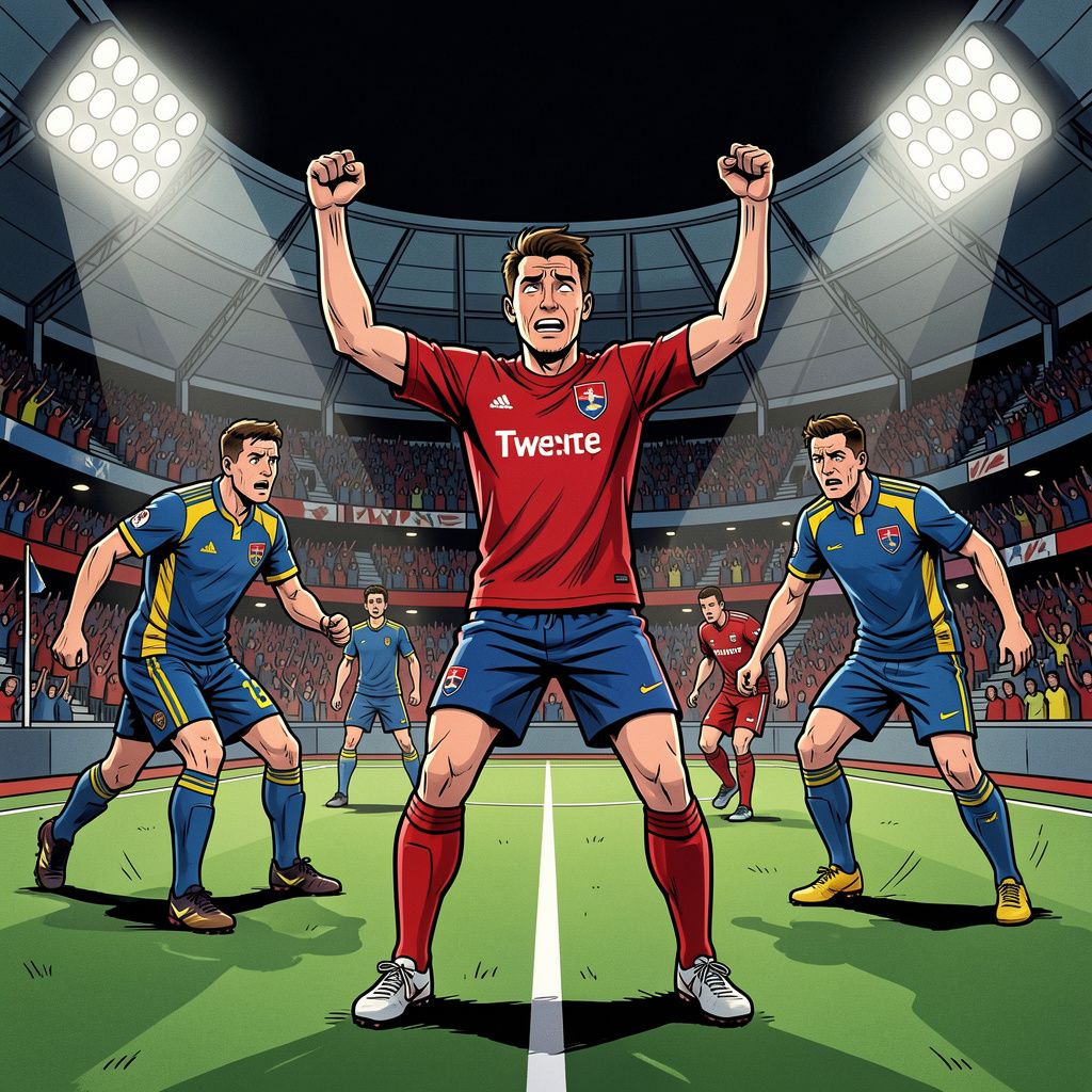 Een slap FC Twente ontsnapt in de slotseconde aan een nederlaag tegen Dunajska Streda.