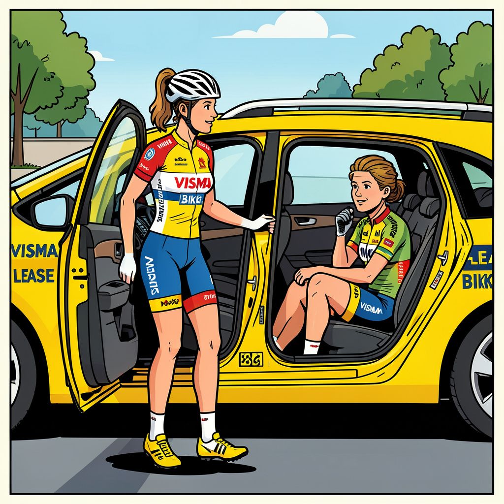 Giorgia Bronzini stapt in de ploegleiderswagen van Visma om haar oude aartsrivaal Marianne Vos te helpen.