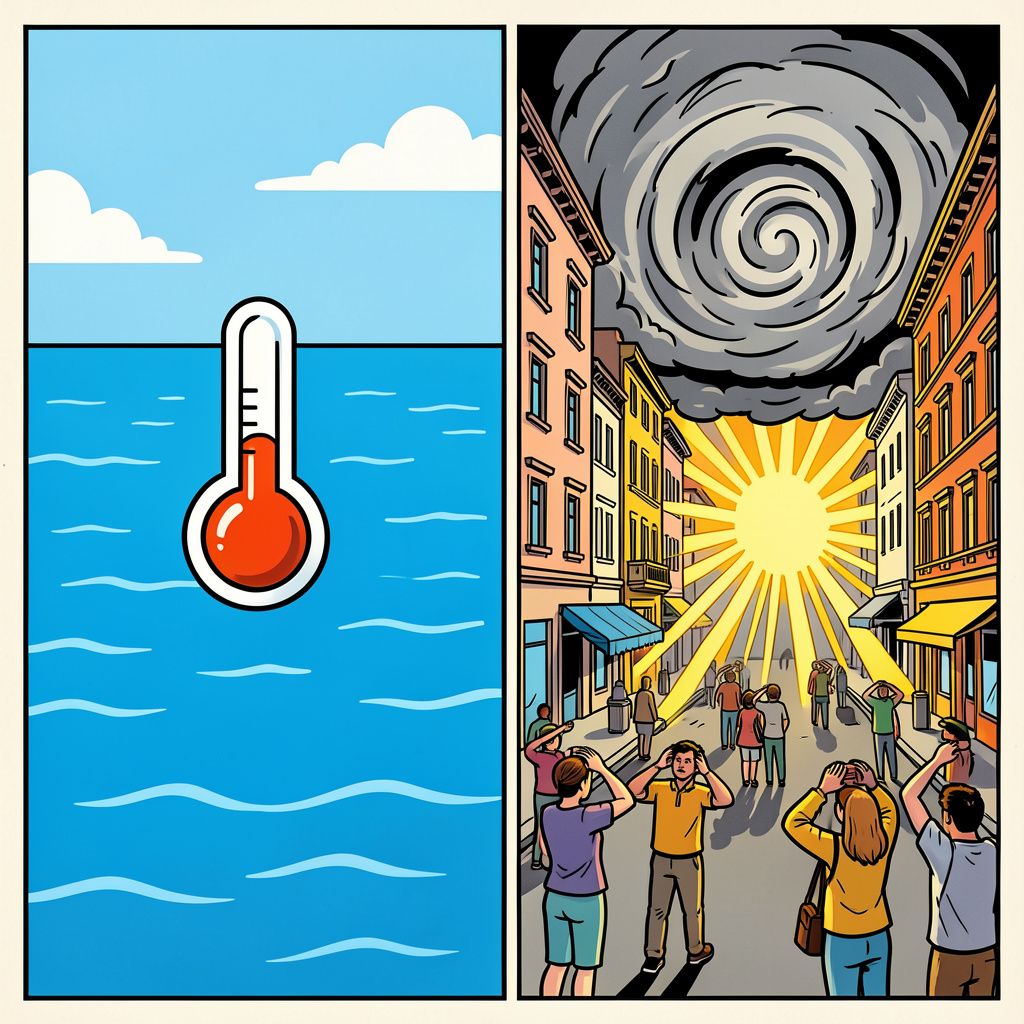 Onze opwarmende zeeën zorgen deze zomer voor levensgevaarlijke hitte en extreem noodweer op het land.