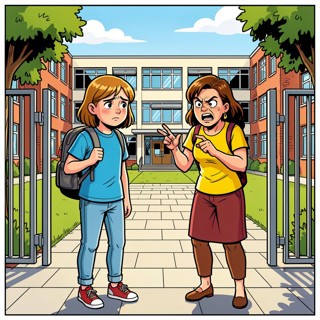 Moeder gedraagt zich misdraagt, dochter verliest haar schoolplek
