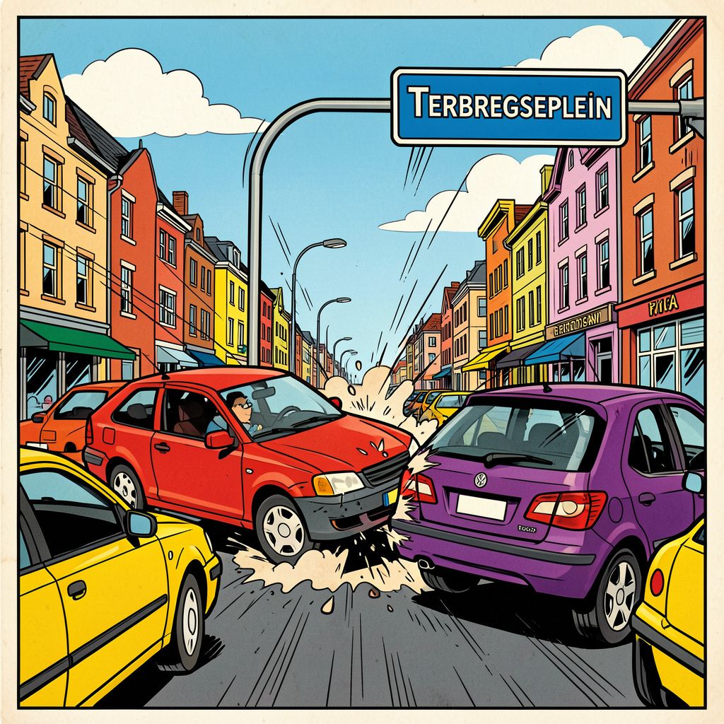 Auto slaat over de kop op A16 en zorgt voor chaos in spitsverkeer