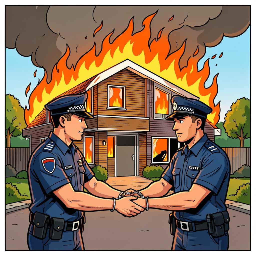 Gisteravond verwoestte een felle brand een woning in Sneek, waarna de politie de bewoner direct in de boeien sloeg.