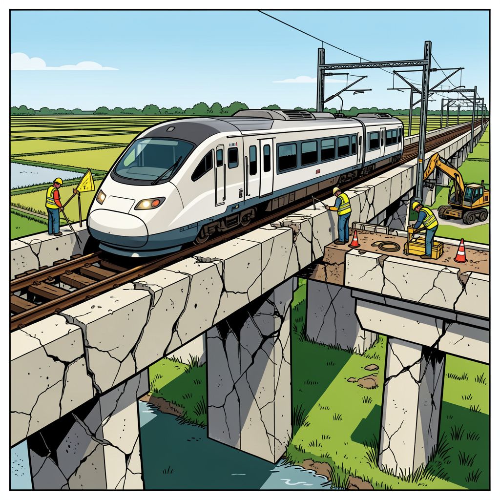 De hogesnelheidslijn tussen Hoofddorp en Rotterdam gaat door constructiefouten bijna een half jaar volledig op slot.