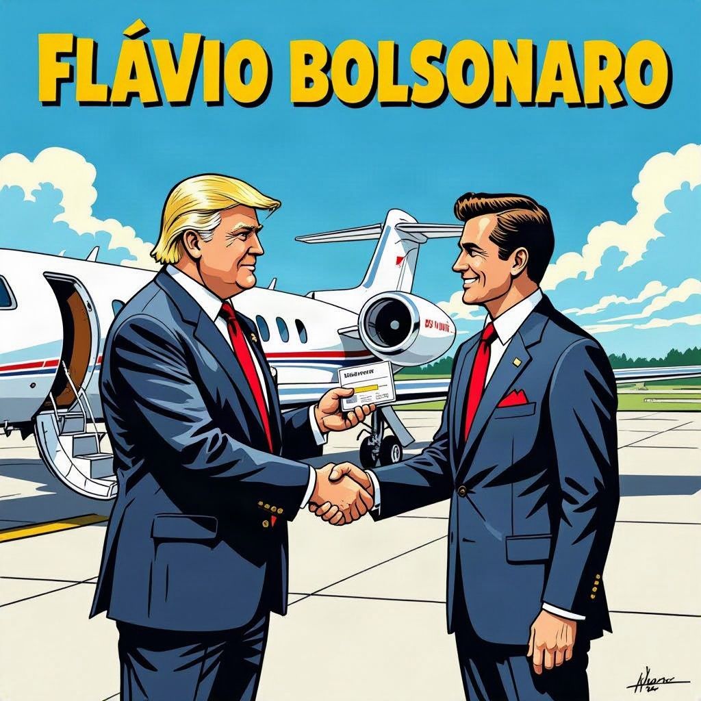 Donald Trump helpt Braziliaanse senator Flávio Bolsonaro naar Miami vluchten na verkiezingsverlies.