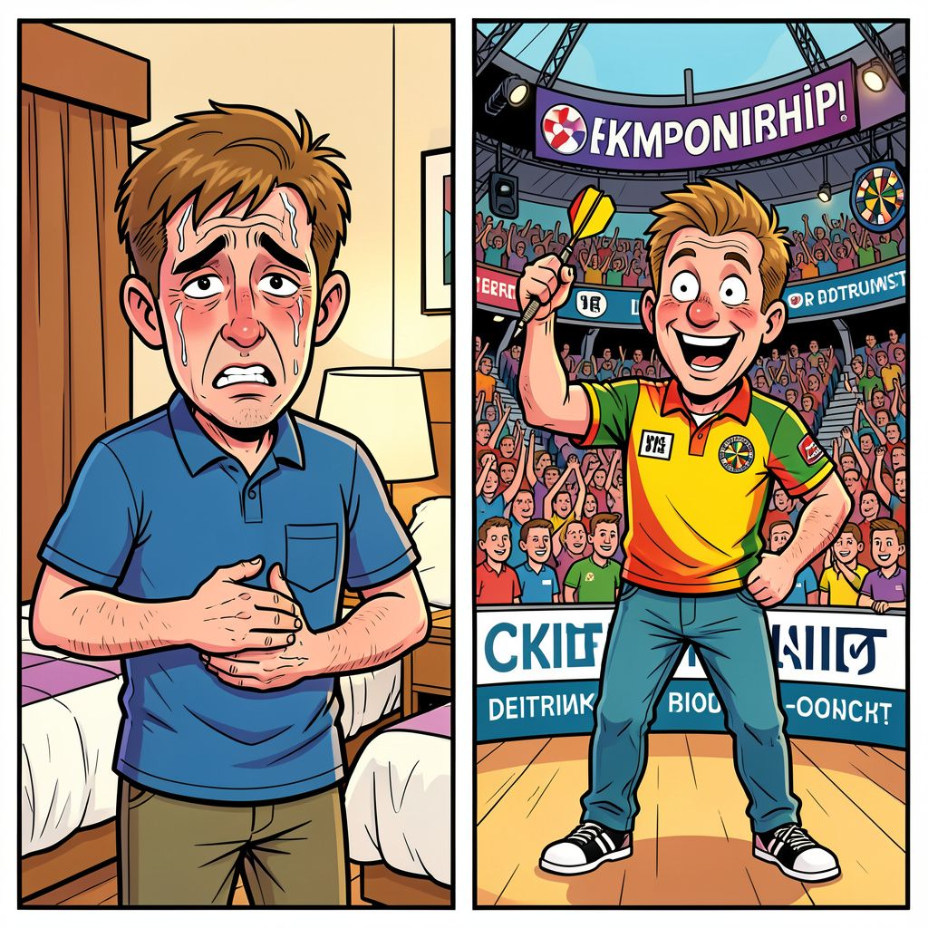 Luke Humphries mist het EK Darts door buikgriep en maakt plaats voor een verrassende Belg.