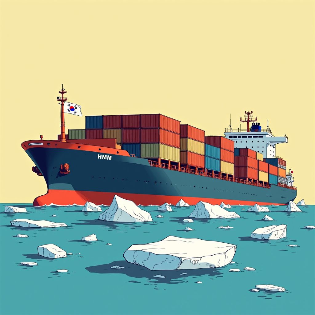 Zuid-Korea stuurt in september het eerste containerschip door de Arctische Oceaan naar Rotterdam