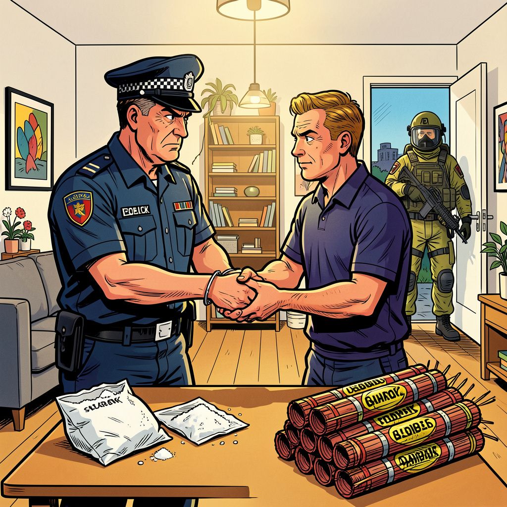 De politie vindt drugs en levensgevaarlijk vuurwerk in een woning in Venlo.