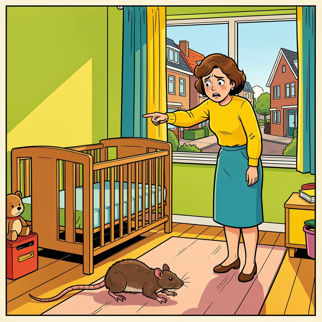 Inwoners van Rucphen eisen direct actie na de vondst van een levende rat in een babybedje.