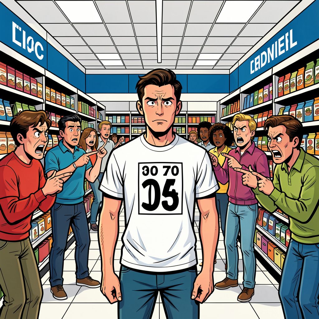 Een Amsterdammer doet boodschappen in een '7 oktober'-shirt en ontketent een storm van kritiek.