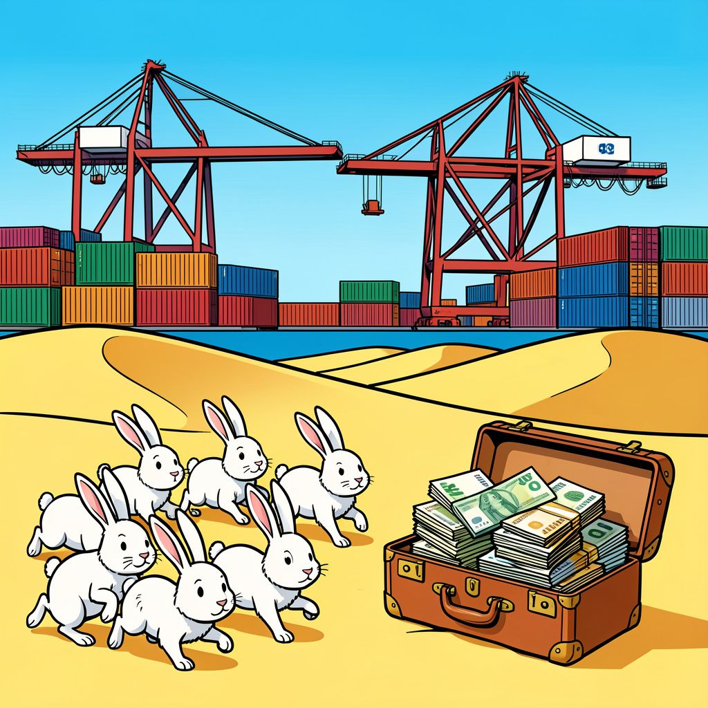 Konijnen moeten de Rotterdamse haven redden van het stikstofslot.