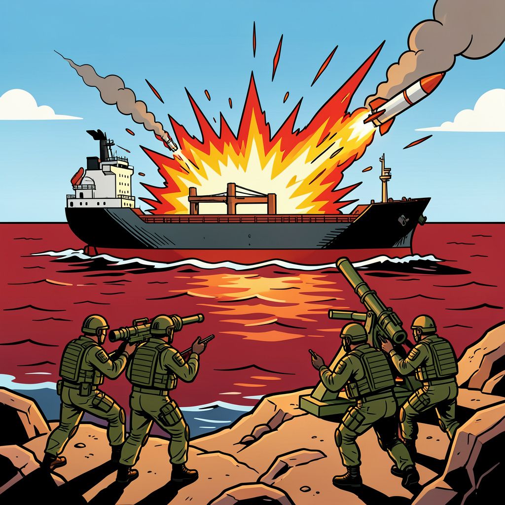Jemenitische rebellen zetten de Rode Zee in brand met raketten op olietankers.
