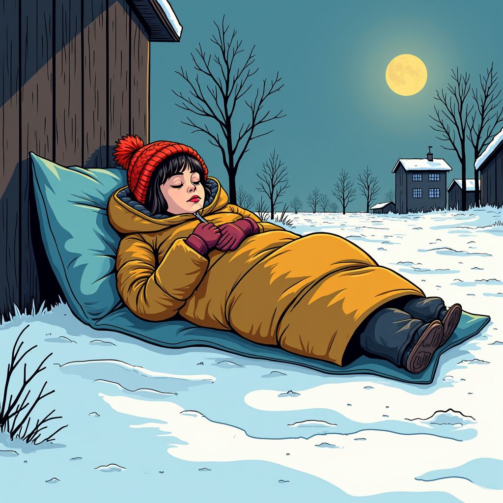 Een dakloze vrouw kiest bewust voor de vrieskou boven een warm bed in de opvang