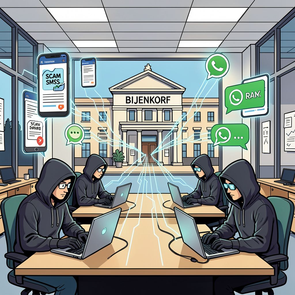 Criminelen stelen massaal klantgegevens van de Bijenkorf na een grote cyberaanval.