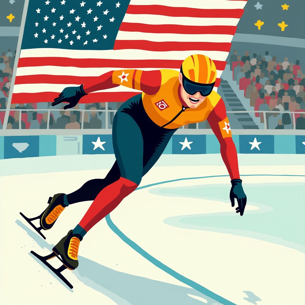 Jordan Stolz breekt 24 jaar oud olympisch record en wint eerste goud op 1000 meter