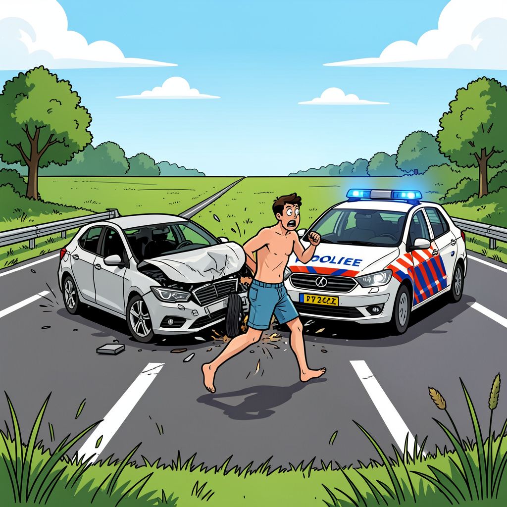 Een simpele apk-controle op de snelweg A2 loopt volledig uit de hand.