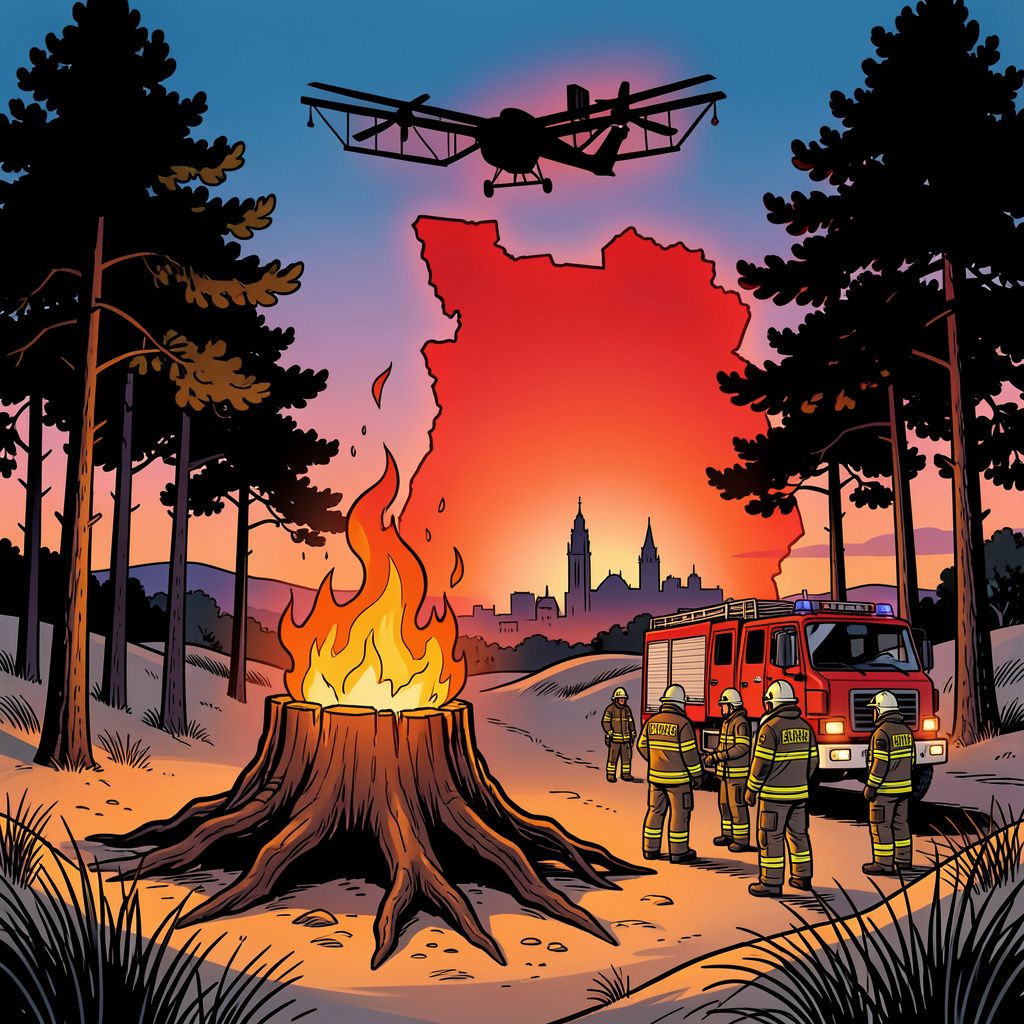 Een brandende boomstronk zet heel Brabant in de hoogste alarmfase voor natuurbranden