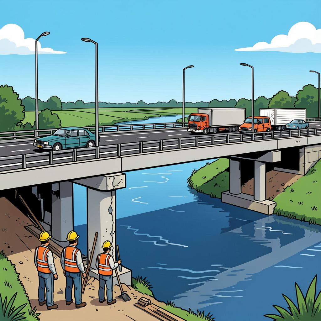 De A28 bij Nijkerk is onverwacht snel weer open nadat de fundering van de brug letterlijk wegspoelde.