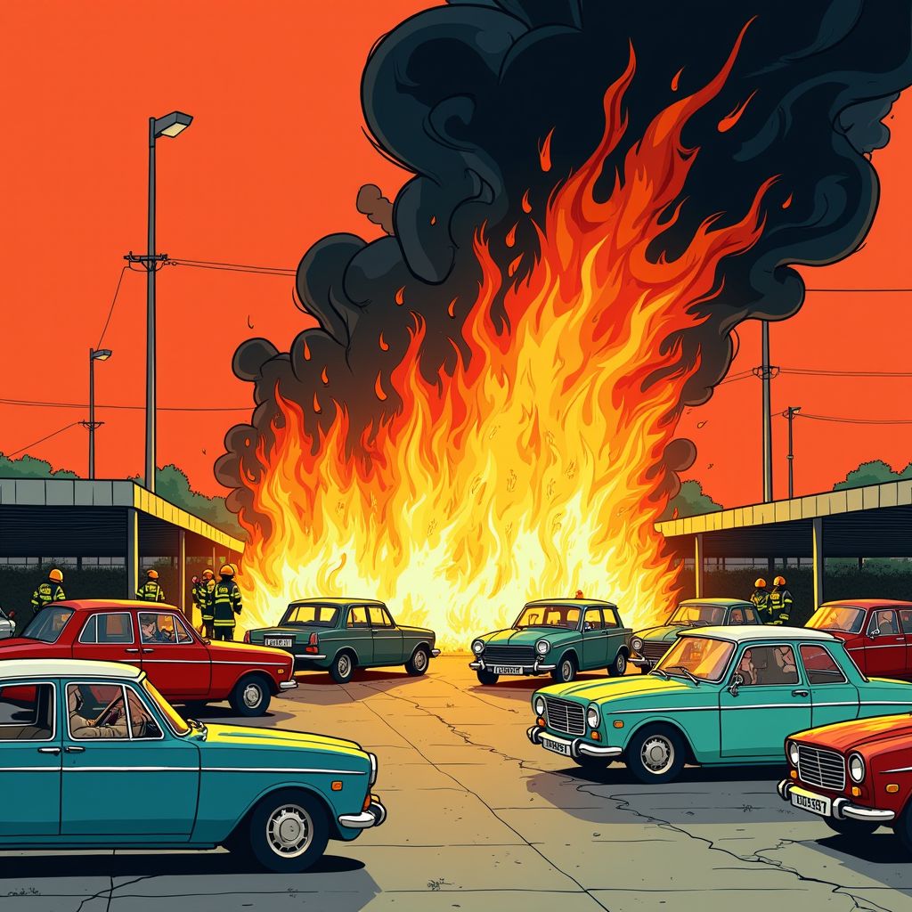 Vuurzee in parkeergarage Hellevoetsluis zorgt voor chaotische nieuwjaarsnacht