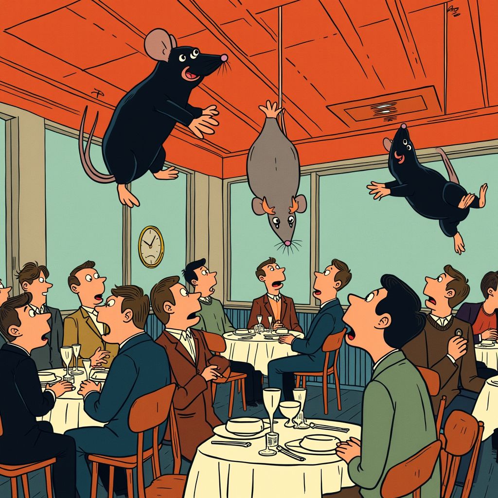 Ratten vielen letterlijk uit het plafond tijdens de lunch in dit Amsterdamse restaurant