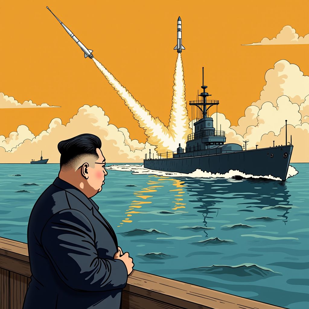 Kim Jong-un test nieuwe raketten terwijl zijn nucleaire onderzeeër bijna klaar is om uit te varen